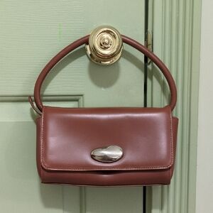 Little Liffner Mini Baguette Bag In Chestnut